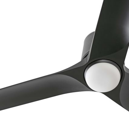 FARO 33827-1TW - LED Hämardatav laeventilaator HEY TUB S LED/10W/230V 2700/4000/6000K must d. 90 cm + kaugjuhtimispult