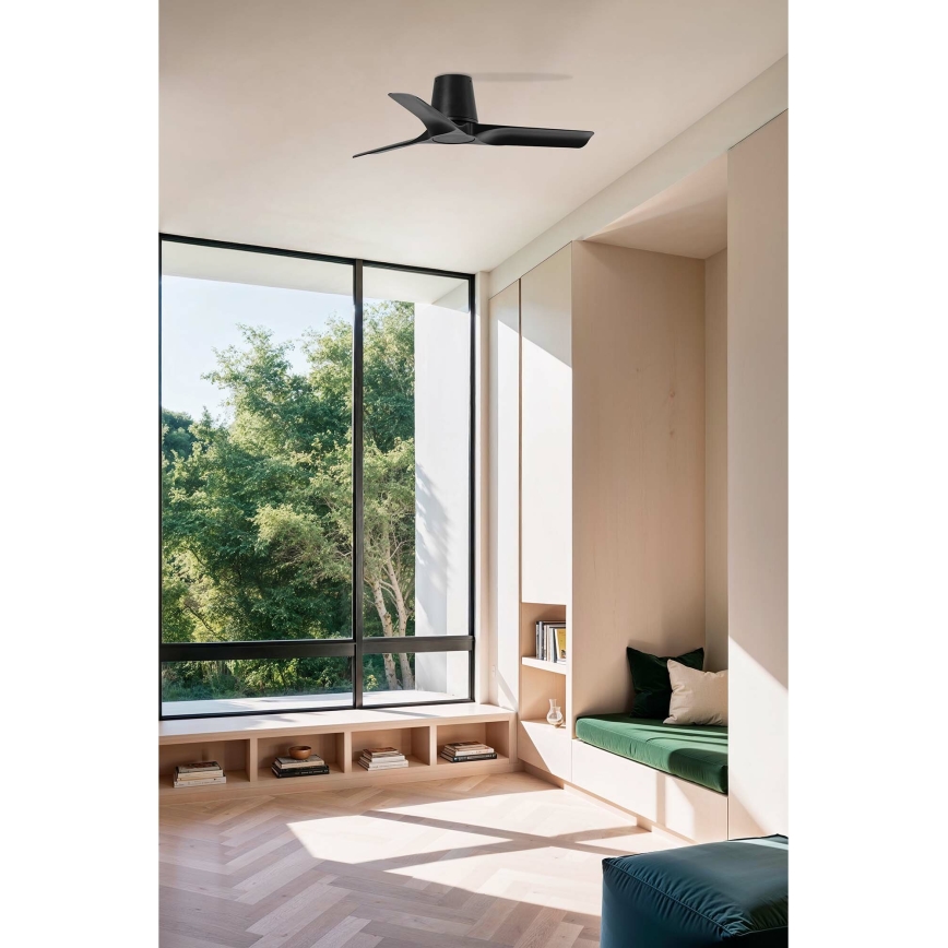 FARO 33827 - Laeventilaator HEY TUB S must d. 90 cm + kaugjuhtimispult