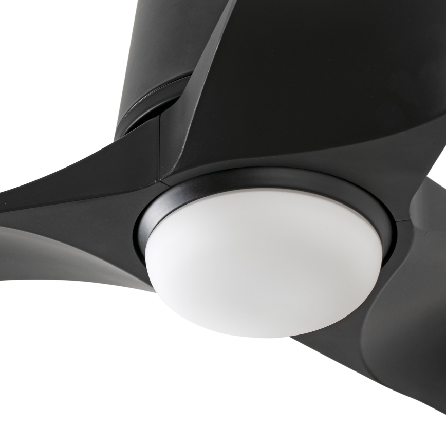 FARO 33827WT1S - LED-hämardatav laeventilaator HEY TUB S koos LED-valgustusega 10 W / 230 V, 2700/3000/4000 K, Ø 90 cm, must, Wi‑Fi Tuya + kaugjuhtimispult
