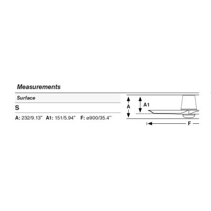 FARO 33827WT1S - LED-hämardatav laeventilaator HEY TUB S koos LED-valgustusega 10 W / 230 V, 2700/3000/4000 K, Ø 90 cm, must, Wi‑Fi Tuya + kaugjuhtimispult