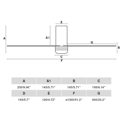 FARO 33830-1TW - LED Hämardatav laeventilaator PUNT TUB M LED/18W/230V 3000/4200/6500K d. 130 cm must + kaugjuhtimispult