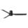 FARO 33830 - Laeventilaator PUNT TUB M must d. 130 cm + kaugjuhtimispult