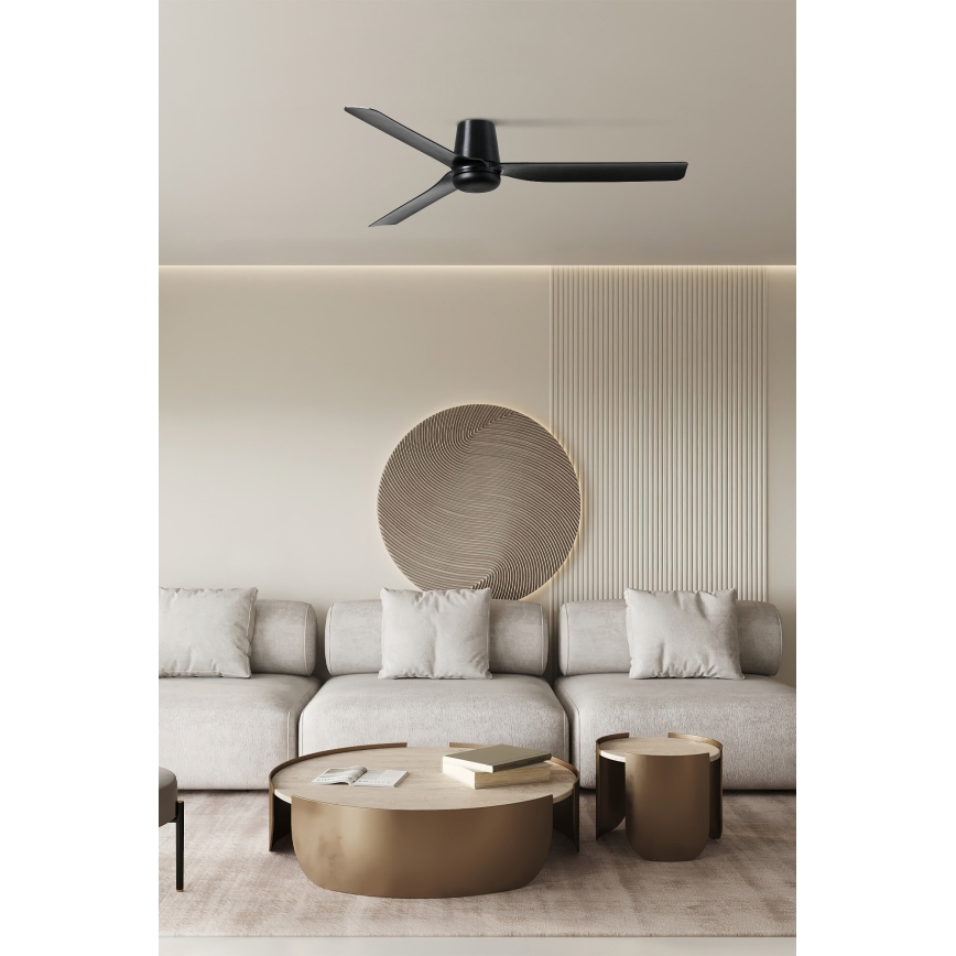 FARO 33830 - Laeventilaator PUNT TUB M must d. 130 cm + kaugjuhtimispult