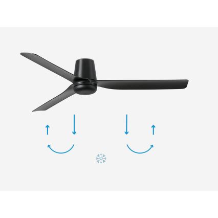 FARO 33830 - Laeventilaator PUNT TUB M must d. 130 cm + kaugjuhtimispult