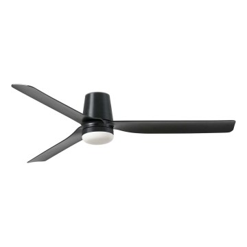 FARO 33830WT1S - LED-hämardatav laeventilaator PUNT TUB M LED/18W/230V 2700/3000/4000K läbimõõt 132 cm must Wi-Fi Tuya + kaugjuhtimispult