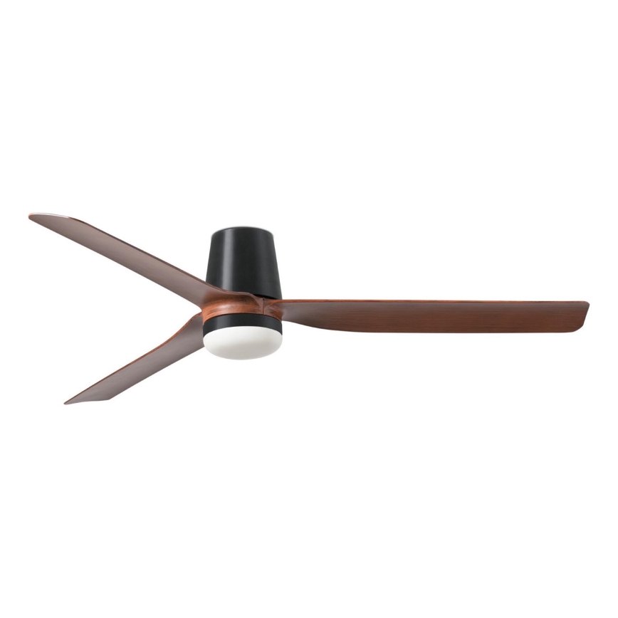 FARO 33831-1TW - LED Hämardatav laeventilaator PUNT TUB M LED/18W/230V 3000/4200/6500K d. 130 cm pruun/must + kaugjuhtimispult