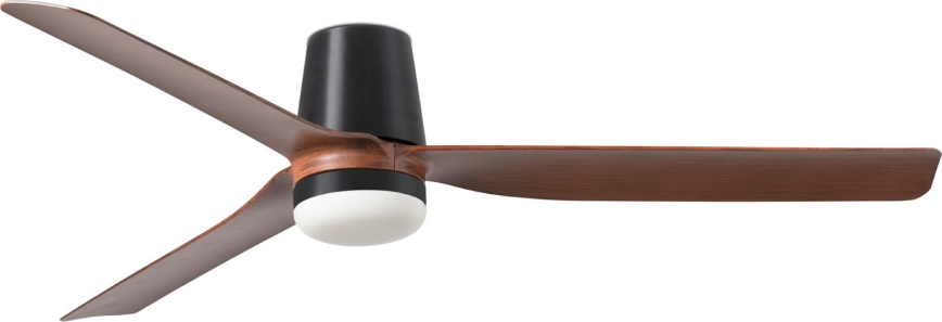 FARO 33831WT-1TW - LED Hämardatav laeventilaator PUNT TUB M LED/18W/230V 3000/4200/6500K pruun/must d. 132 cm Wi-Fi Tuya + kaugjuhtimispult