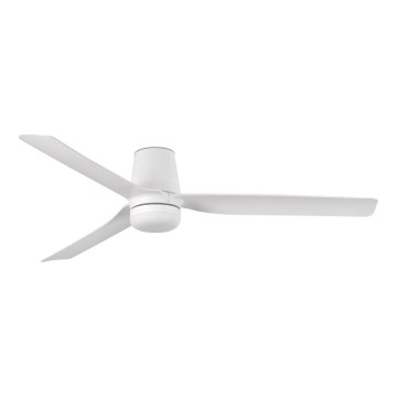 FARO 33832-1TW - LED hämardatav laeventilaator MINI PUNT TUB koos LED/10W/230V 2700/3000/4000K, läbimõõt 90 cm, valge + kaugjuhtimispult