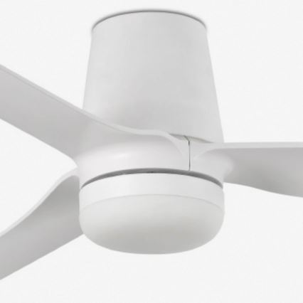 FARO 33832WT-1TW - LED Hämardatav laeventilaator MINI PUNT TUB S LED/10W/230V 2700/4000/6000K valge d. 90 cm Wi-Fi Tuya + kaugjuhtimispult