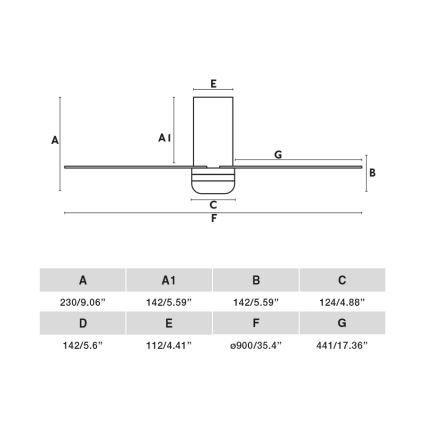 FARO 33833-1TW - LED-hämardatav laeventilaator MINI PUNT TUB, LED 10W/230V, 2700/3000/4000K, läbimõõt 90 cm, pruun/valge + kaugjuhtimispult