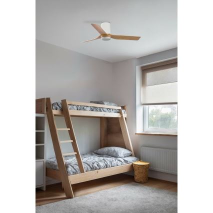 FARO 33833 - Laeventilaator MINI PUNT TUB S pruun/valge d. 90 cm + kaugjuhtimispult