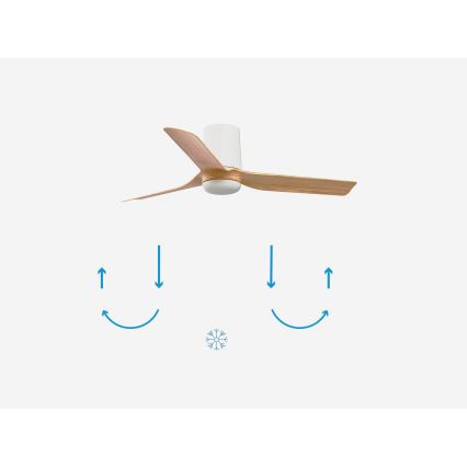 FARO 33833 - Laeventilaator MINI PUNT TUB S pruun/valge d. 90 cm + kaugjuhtimispult