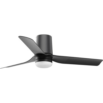 FARO 33834-1TW - LED-hämardatav laeventilaator MINI PUNT TUB S LED/10W/230V 2700/3000/4000K, läbimõõt 90 cm, must + kaugjuhtimispult