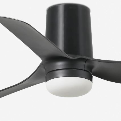FARO 33834-1TW - LED-hämardatav laeventilaator MINI PUNT TUB S LED/10W/230V 2700/3000/4000K, läbimõõt 90 cm, must + kaugjuhtimispult