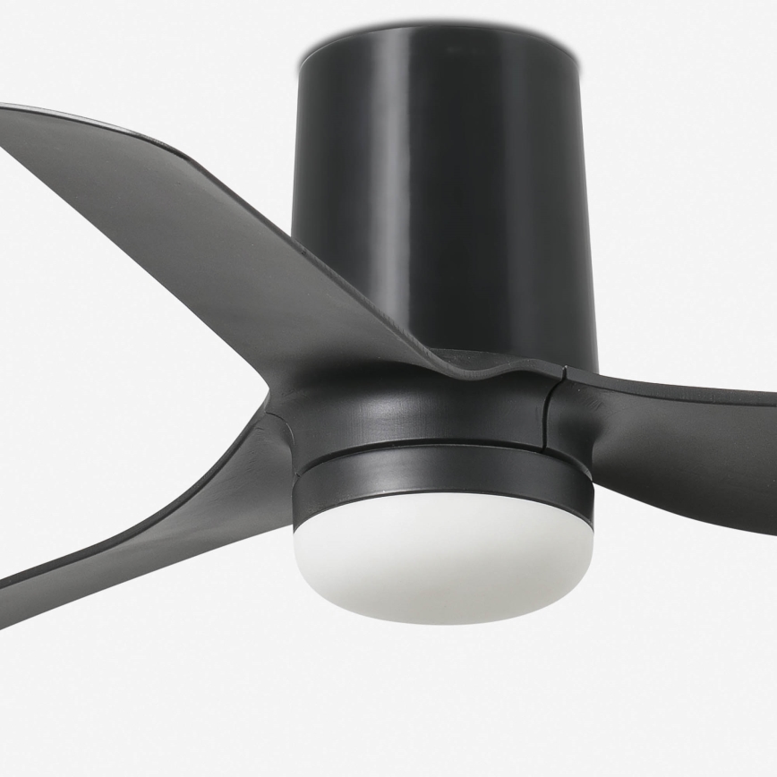 FARO 33834-1TW - LED Hämardatav laeventilaator MINI PUNT TUB S LED/10W/230V 2700/4000/6000K d. 90 cm must + kaugjuhtimispult