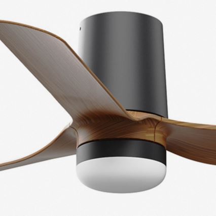 FARO 33835-1TW - LED-hämardatav laeventilaator MINI PUNT TUB LED-iga/10W/230V 2700/3000/4000K läbimõõt 90 cm pruun/must + kaugjuhtimispult