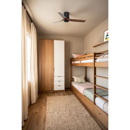 FARO 33835WT - Laeventilaator MINI PUNT TUB S pruun/must d. 90 cm Wi-Fi Tuya + kaugjuhtimispult