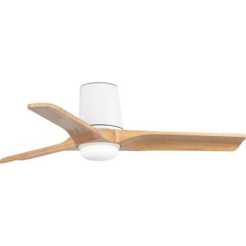 FARO 33836-1TW - LED-hämardatav laeventilaator HEYWOOD TUB S LED/10W/230V 2700/3000/4000K mänd/valge läbimõõt 90 cm + kaugjuhtimispult