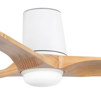 FARO 33836-1TW - LED-hämardatav laeventilaator HEYWOOD TUB S LED/10W/230V 2700/3000/4000K mänd/valge läbimõõt 90 cm + kaugjuhtimispult