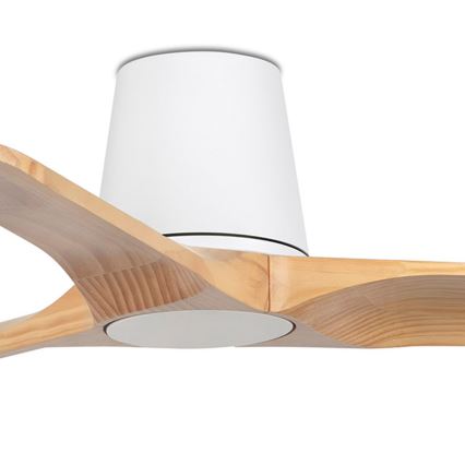 FARO 33836 - Laeventilaator HEYWOOD TUB S mänd/valge d. 90 cm + kaugjuhtimispult