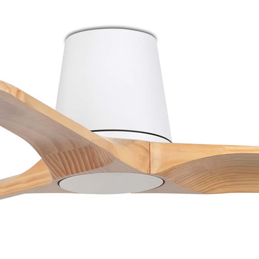 FARO 33836 - Laeventilaator HEYWOOD TUB S mänd/valge d. 90 cm + kaugjuhtimispult