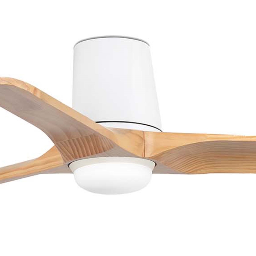 FARO 33836WT-1TW - LED Hämardatav laeventilaator HEYWOOD TUB S LED/10W/230V 2700/4000/6000K mänd/valge d. 90 cm Wi-Fi Tuya + kaugjuhtimispult
