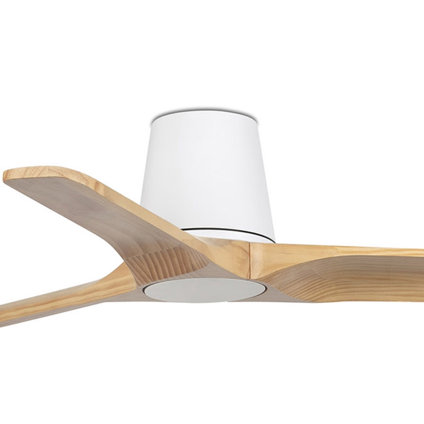 FARO 33836WT - Laeventilaator HEYWOOD TUB mänd/valge läbimõõt 90 cm Wi-Fi Tuya + kaugjuhtimispult