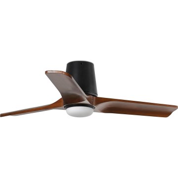 FARO 33837-1TW - LED-hämardatav laeventilaator HEYWOOD TUB S LED/10W/230V 2700/3000/4000K mänd/must läbimõõt 90 cm + kaugjuhtimispult