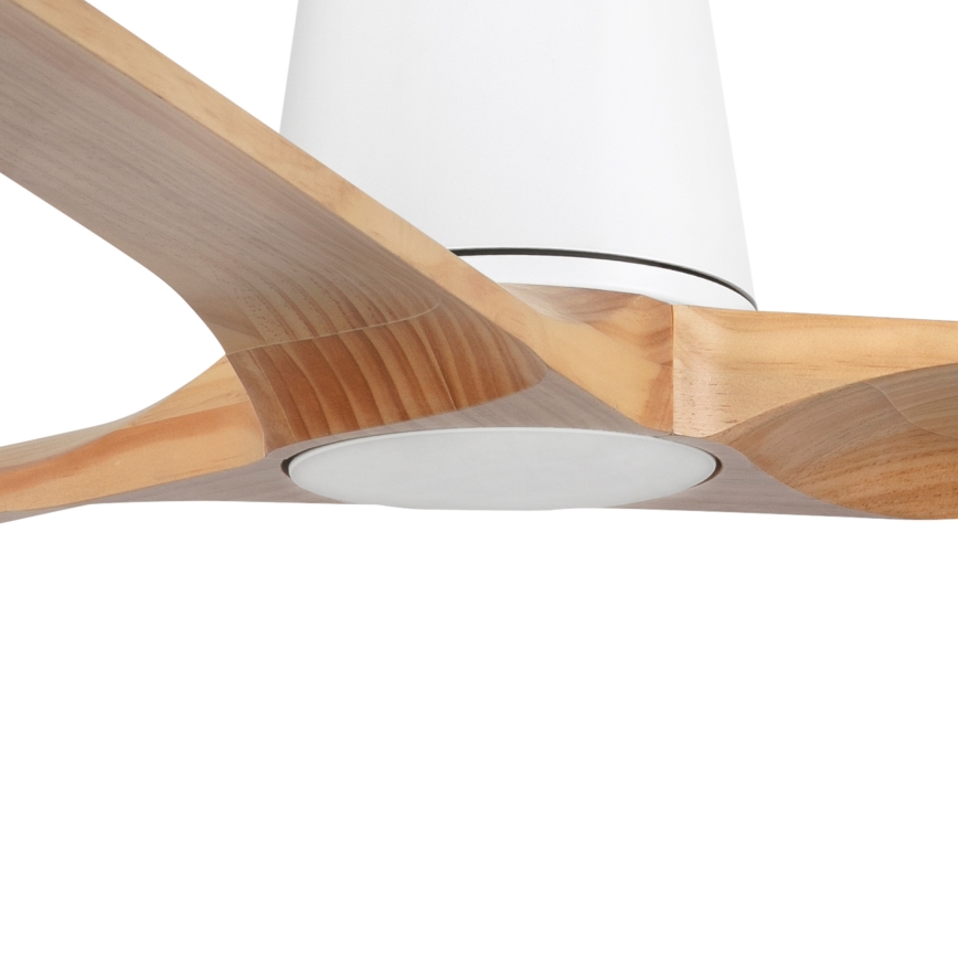 FARO 33838 - Laeventilaator HEYWOOD TUB L mänd/valge d. 132 cm + kaugjuhtimispult