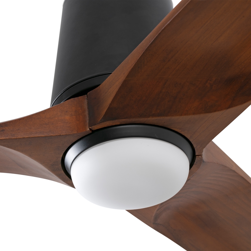 FARO 33839-1TW - LED Hämardatav laeventilaator HEYWOOD TUB L LED/10W/230V 2700/4000/6000K mänd/must d. 132 cm + kaugjuhtimispult