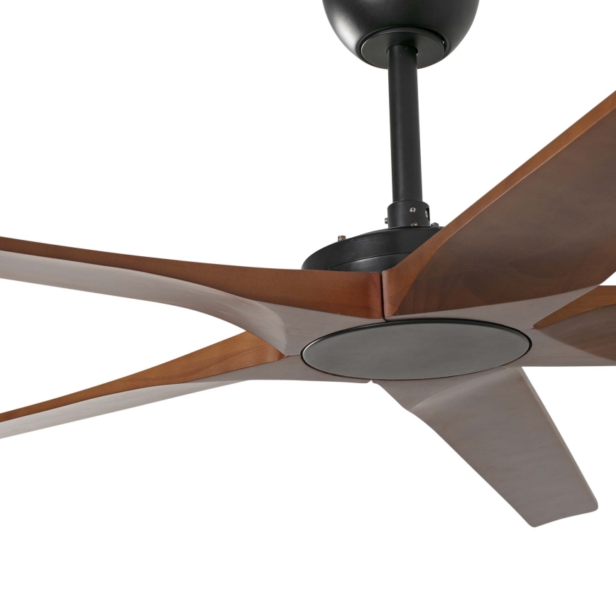 FARO 34190WT - Laeventilaator BIGWOOD XL mänd/must d. 200 cm Wi-Fi Tuya + kaugjuhtimispult
