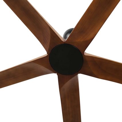 FARO 34190WT - Laeventilaator BIGWOOD XL mänd/must d. 200 cm Wi-Fi Tuya + kaugjuhtimispult