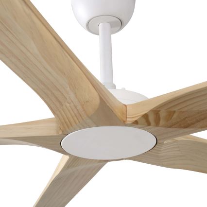 FARO 34191WT - Laeventilaator BIGWOOD XL mänd/valge d. 200 cm Wi-Fi Tuya + kaugjuhtimispult
