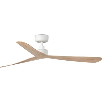 FARO 34195WT - laeventilaator ROCKER M, läbimõõt 132 cm, beež/valge, Wi‑Fi Tuya + kaugjuhtimispult