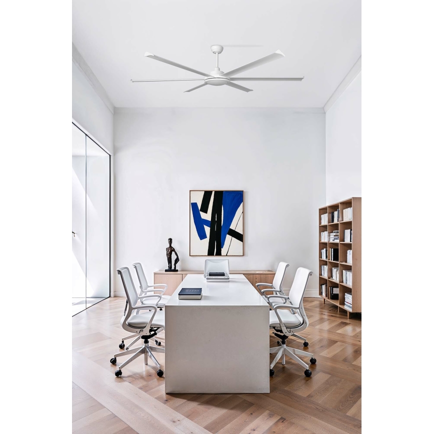 FARO 34202-130 - LED Laeventilaator ROTTERDAM XL LED/32W/230V valge d. 200 cm + kaugjuhtimispult