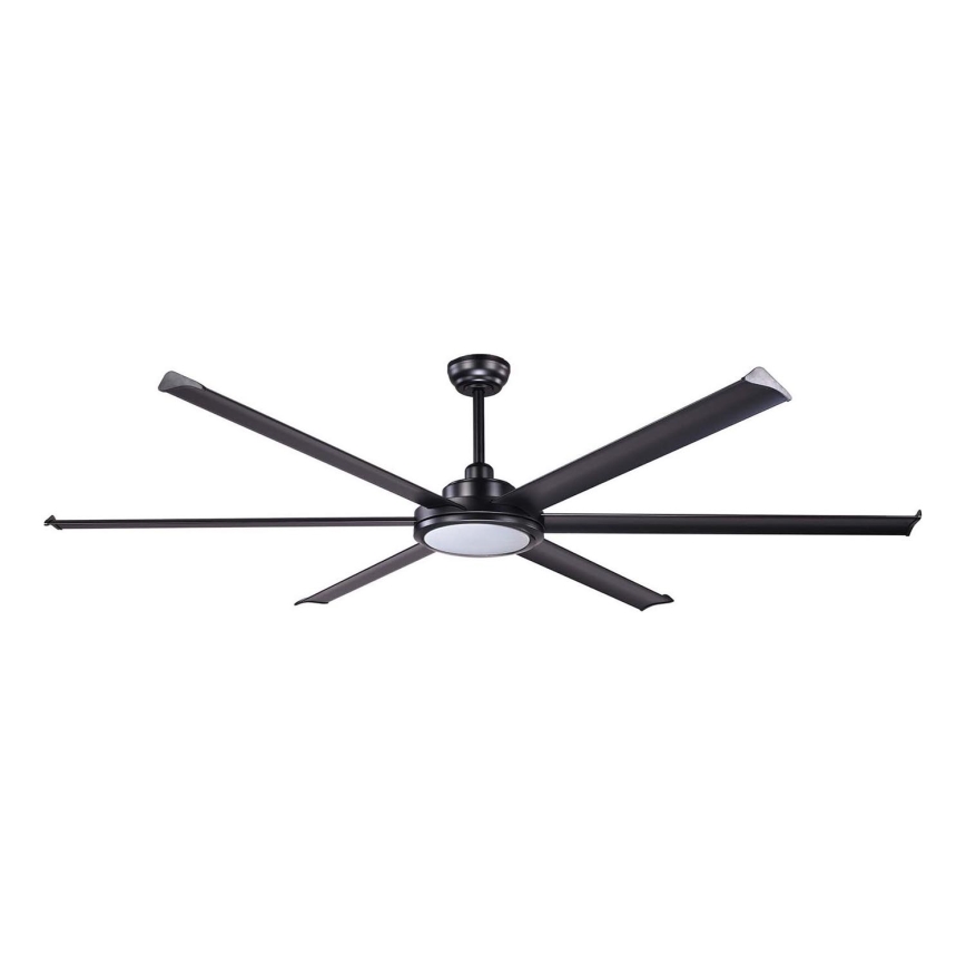 FARO 34203-130 - LED Laeventilaator ROTTERDAM XL LED/32W/230V must d. 200 cm + kaugjuhtimispult