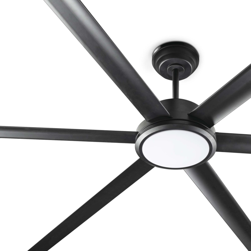 FARO 34203-130 - LED Laeventilaator ROTTERDAM XL LED/32W/230V must d. 200 cm + kaugjuhtimispult