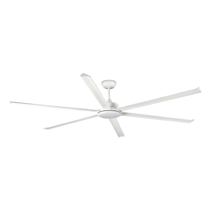 FARO 34206-130 - LED Hämardatav laeventilaator ROTTERDAM XXL LED/32W/230V valge d. 250 cm + kaugjuhtimispult