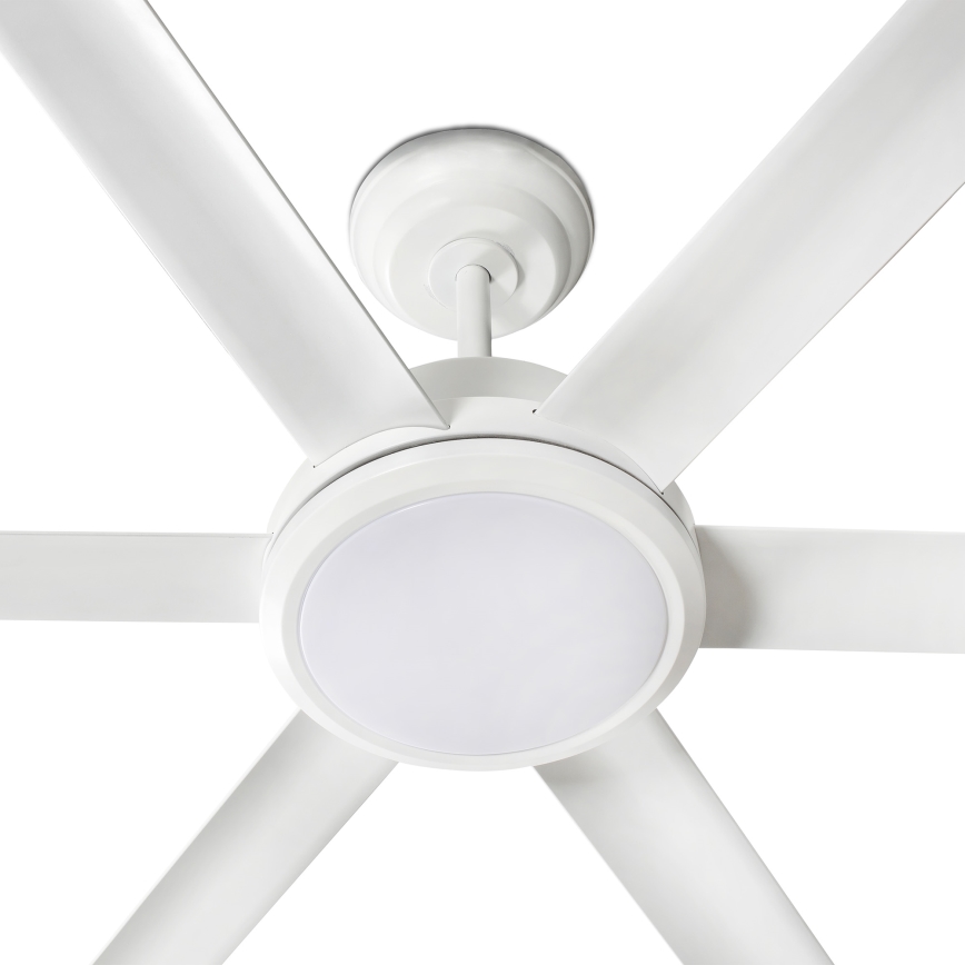 FARO 34206-130 - LED Hämardatav laeventilaator ROTTERDAM XXL LED/32W/230V valge d. 250 cm + kaugjuhtimispult