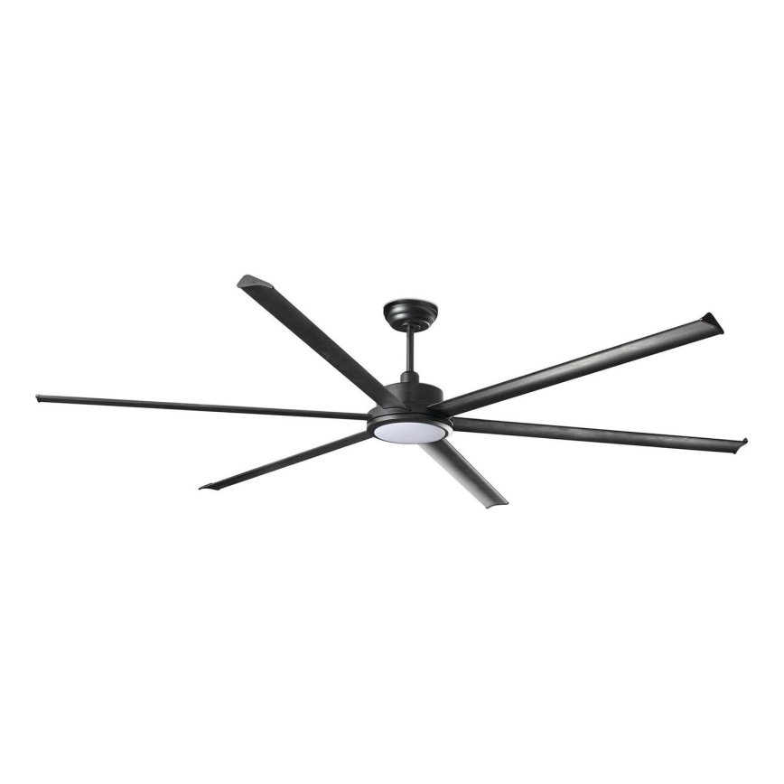 FARO 34207-130 - LED Hämardatav laeventilaator ROTTERDAM XXL LED/32W/230V must d. 250 cm + kaugjuhtimispult