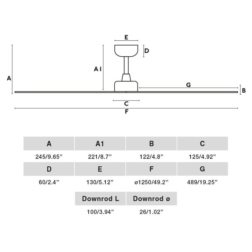 FARO 34274 - Laeventilaator MARINE M valge d. 125 cm IP44 + kaugjuhtimispult