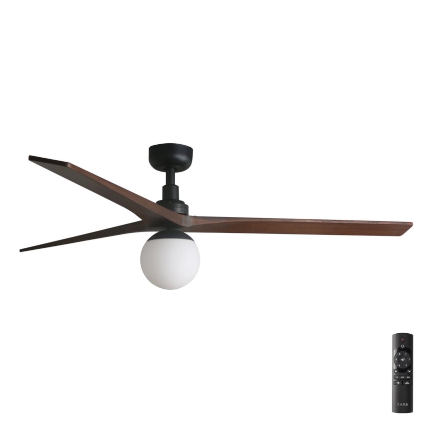 FARO 34276-11L - Laeventilaator KLIM L 1xE27/15W/230V puit/must d. 150 cm + kaugjuhtimispult