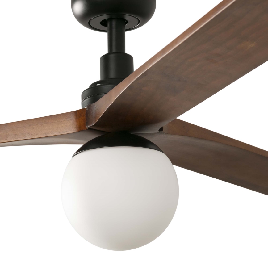 FARO 34276WT-11L - Laeventilaator KLIM L 1xE27/15W/230V puit/must d. 150 cm Wi-Fi Tuya + kaugjuhtimispult
