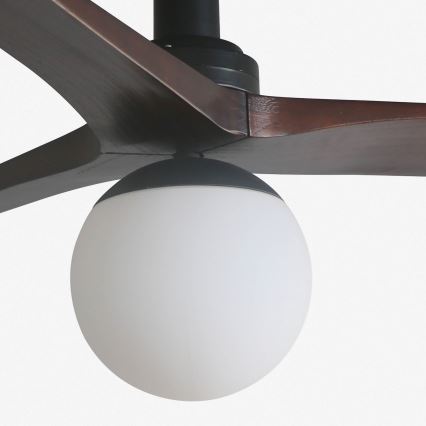 FARO 34278-11L - Laeventilaator KLIM S 1xE27/15W/230V puit/must d. 92,5 cm + kaugjuhtimispult