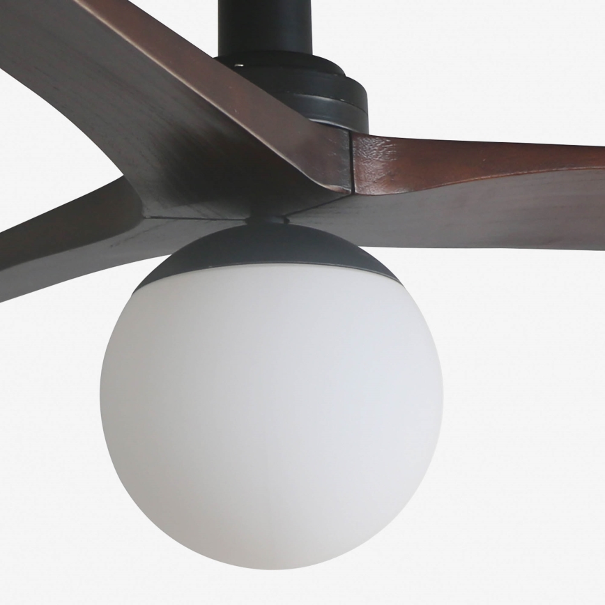 FARO 34278WT-11L - Laeventilaator KLIM S 1xE27/15W/230V puit/must d. 92,5 cm Wi-Fi Tuya + kaugjuhtimispult