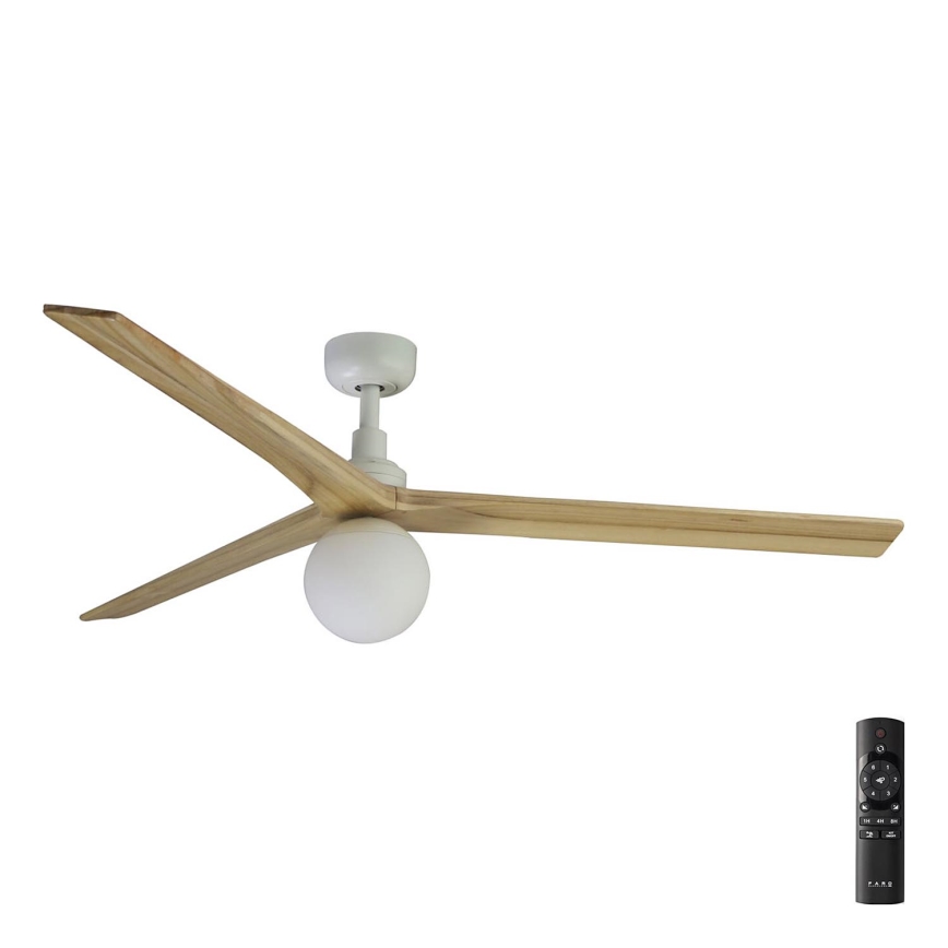 FARO 34279-11L - Laeventilaator KLIM L 1xE27/15W/230V tamm/valge d. 150 cm + kaugjuhtimispult