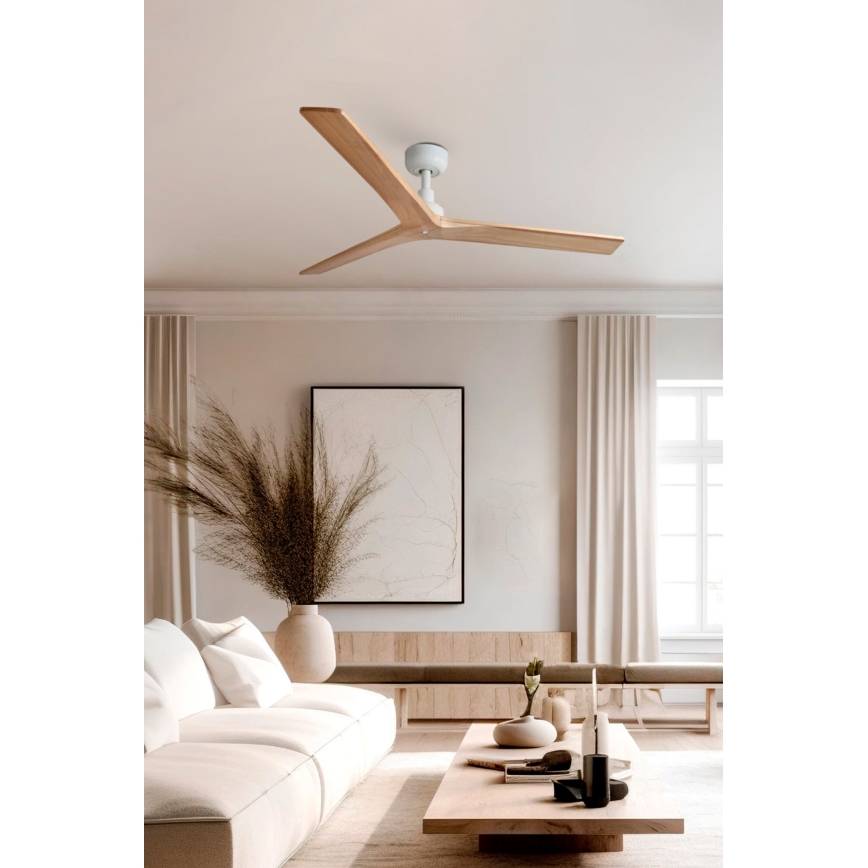 FARO 34280 - Laeventilaator KLIM M mänd/valge d. 125 cm + kaugjuhtimispult