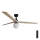 FARO 34282-11L - Laeventilaator KLIM L 1xE27/15W/230V puit/must d. 150 cm + kaugjuhtimispult