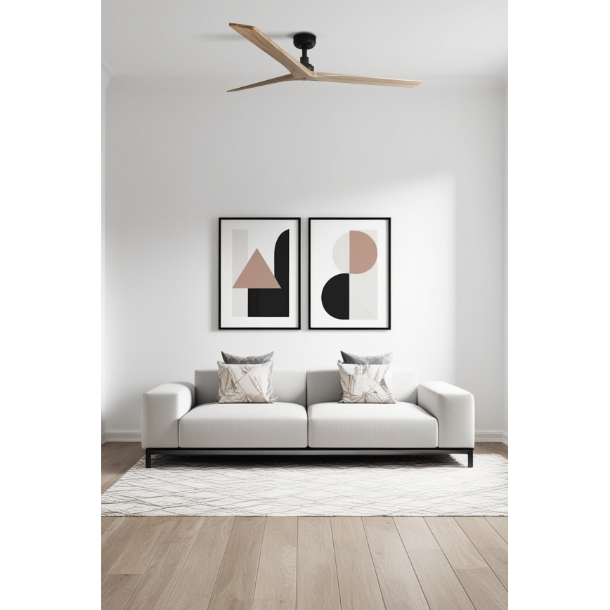 FARO 34282 - Laeventilaator KLIM L mänd/must d. 150 cm + kaugjuhtimispult