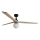 FARO 34282WT-11L - Laeventilaator KLIM L 1xE27/15W/230V puit/must d. 150 cm Wi-Fi Tuya + kaugjuhtimispult